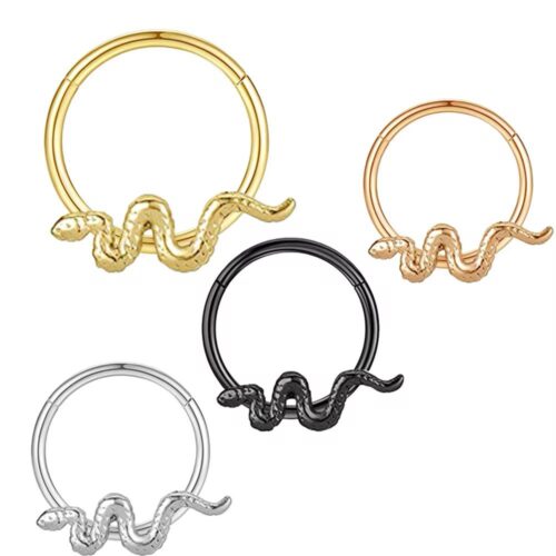 Snake Hinged Segment Hoop Ring