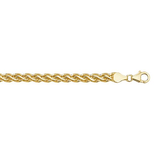 9ct Yellow Gold Ladies' 7.5 Inches Wave Bracelet
