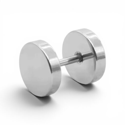 Mens Unisex Single Earring Fake Drum Ear Plug 316L Surgical Steel 6MM, 8MM, 10MM