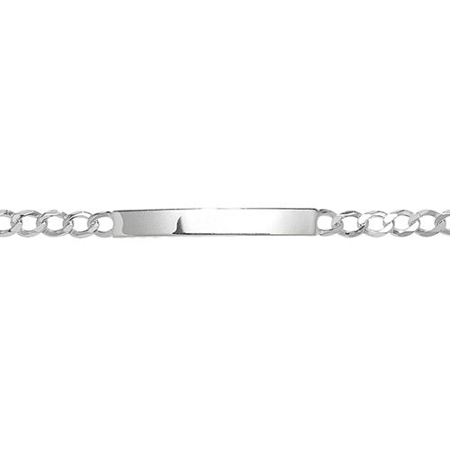 Silver Mens' Curb ID Bracelet