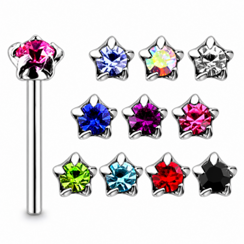 Star set nose studs