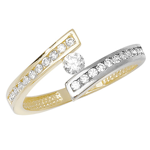 9ct Yellow Gold Ladies' Cubic Zirconia Ring