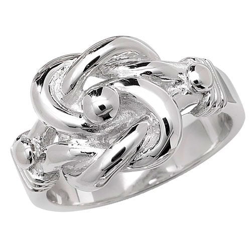 925 Sterling Silver Men's Plain Knot Ring