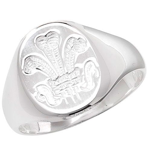 925 Sterling Silver Men's Celtic Feather Ring