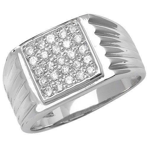 925 Sterling Silver Men's CZ Ring