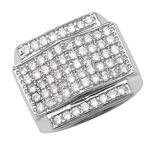 925 Sterling Silver Men's CZ Ring