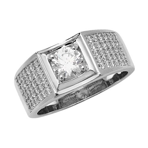 925 Sterling Silver Men's CZ Ring