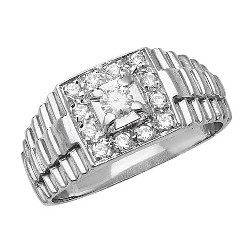 925 Sterling Silver Men's CZ Ring