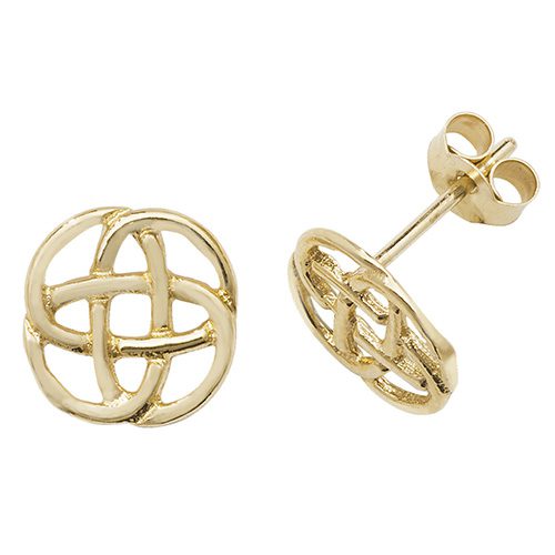 9ct Yellow Gold Celtic Stud Earrings