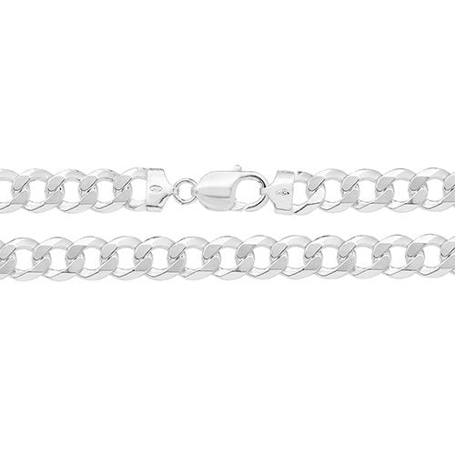 925 Sterling Silver Flat Curb Chain 7" 8" 18" 20" 22" 24" [17.20g - 57.72g]