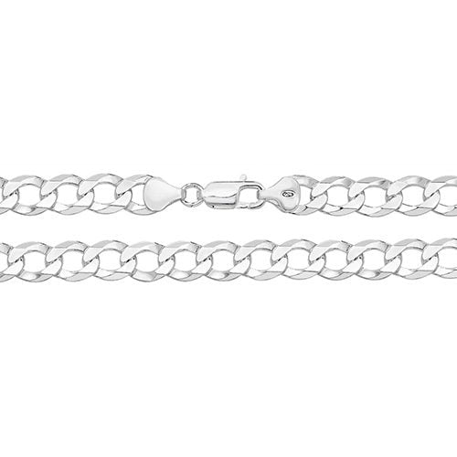 925 Sterling Silver Flat Open Curb Chain 8" 18" 20" 22" 24" 26" 30" [15.30g - 53.50g]