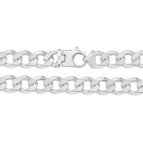 925 Sterling Silver Heavy Diamond Cut Curb Chain 8" 24" 26" [50.40g - 154.90g]