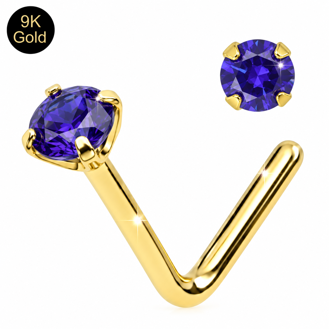 tanzanite Nose Stud