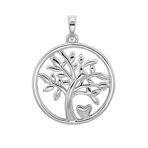 925 Sterling Silver Tree of Life Pendant Charm