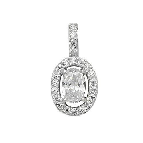 925 Sterling Silver CZ Pendant Charm