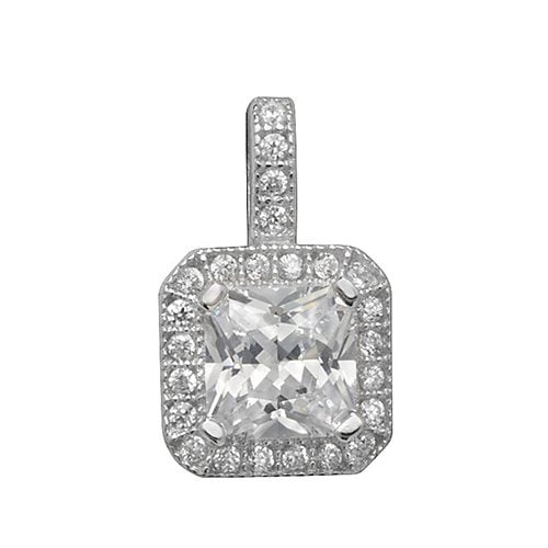 925 Sterling Silver CZ Pendant Charm