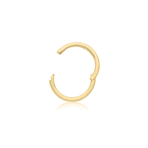 9ct Yellow Gold Seamless Clicker Hoop Earring 1mm x 8mm - Image 2