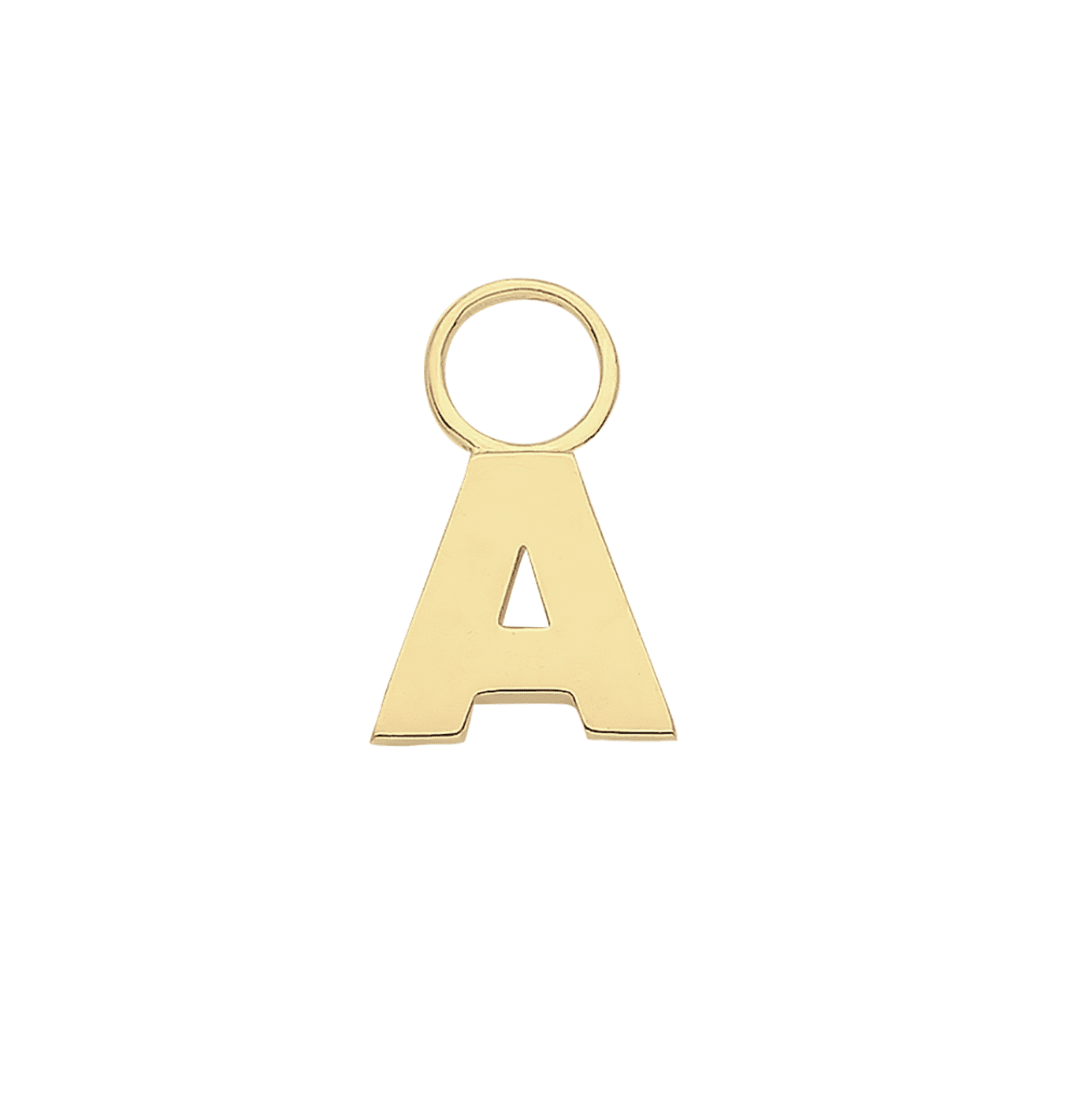 Gold Initial Earring Charm A