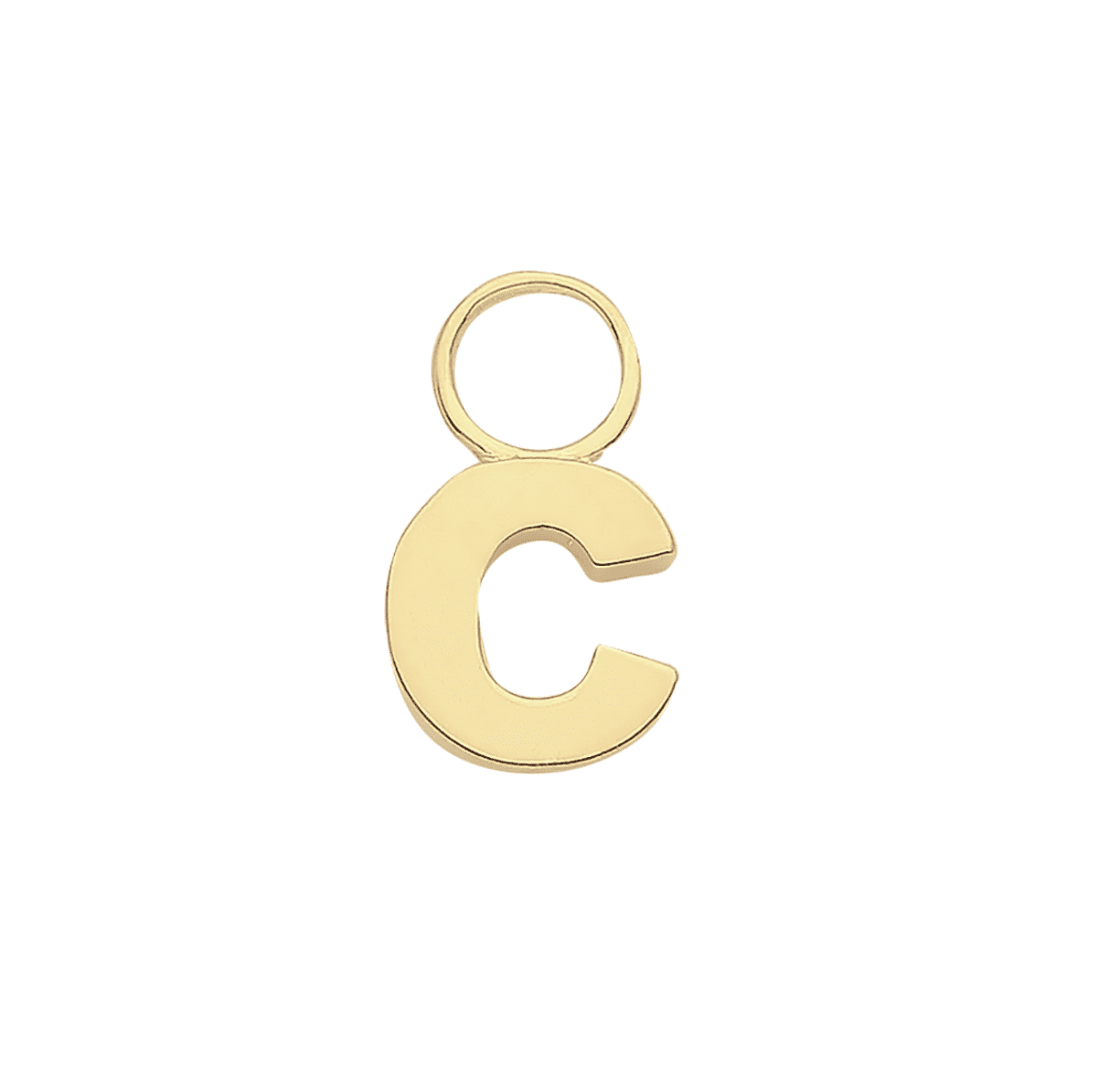 Gold Initial Earring Charm C