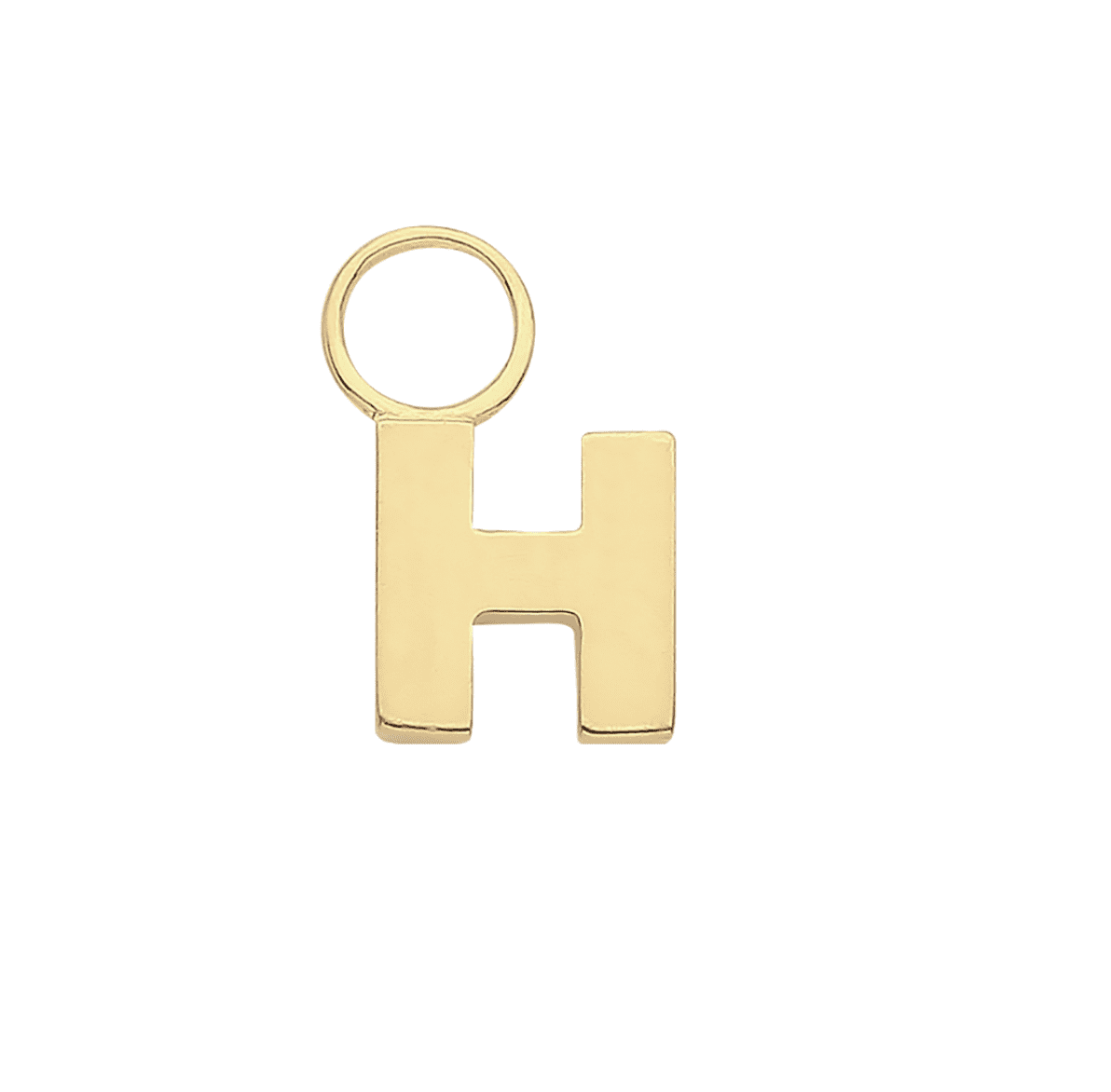 Gold Initial Earring Charms H