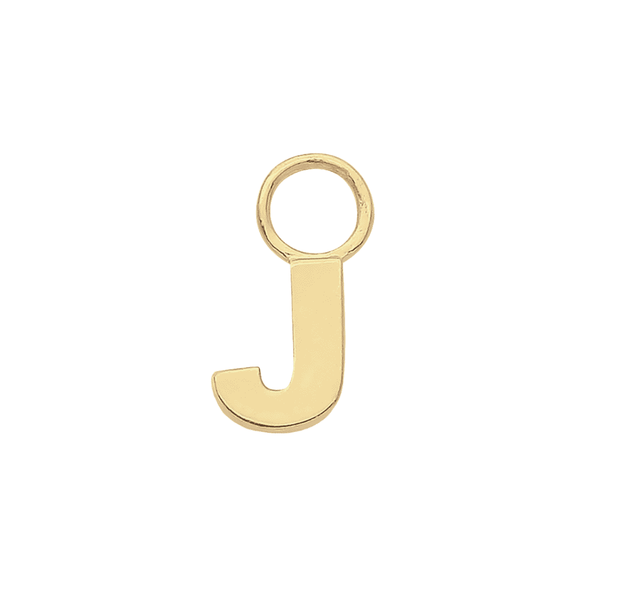 Gold Initial Earring Charms J