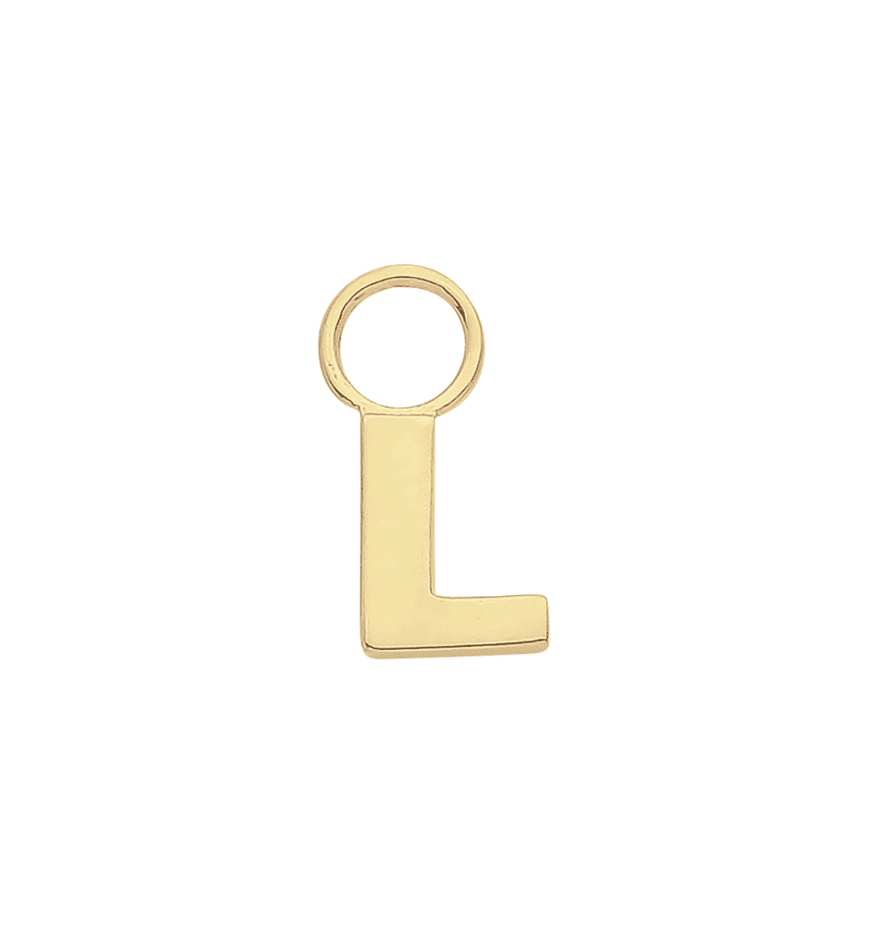 Gold Initial Earring Charms L