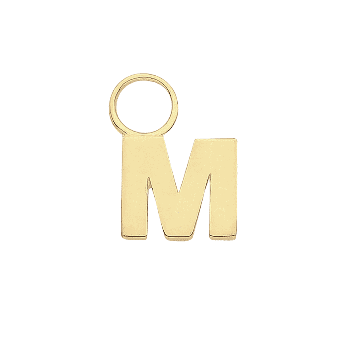 Gold Initial Earring Charms M