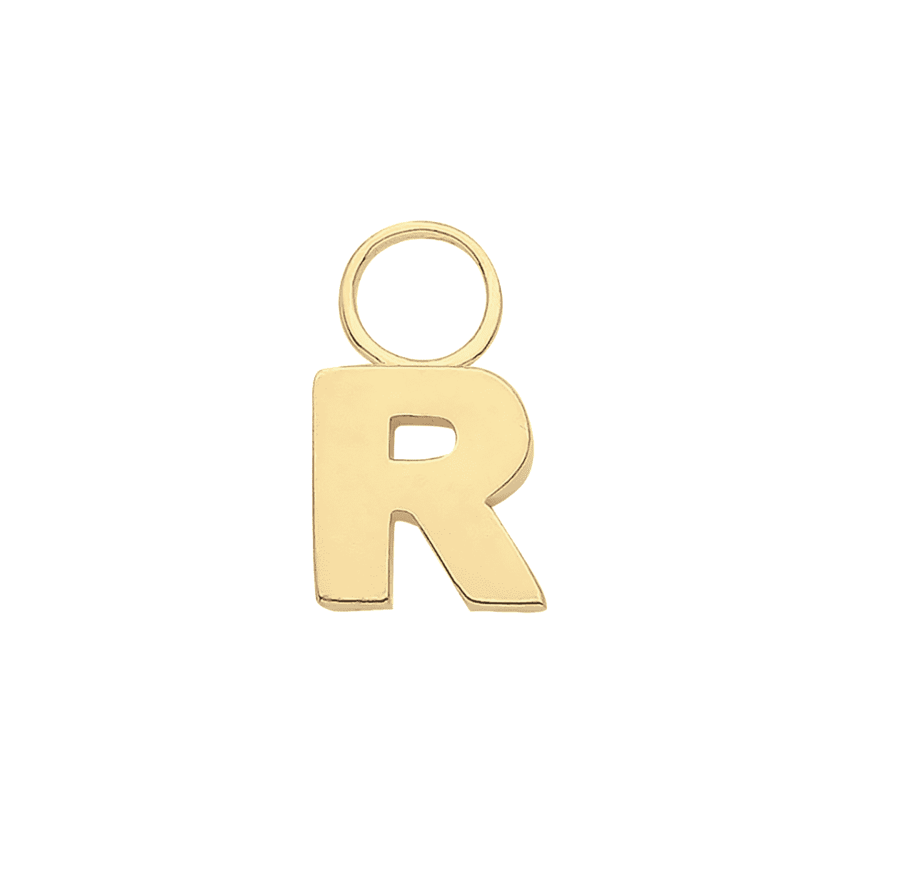 Gold Initial Earring Charm R