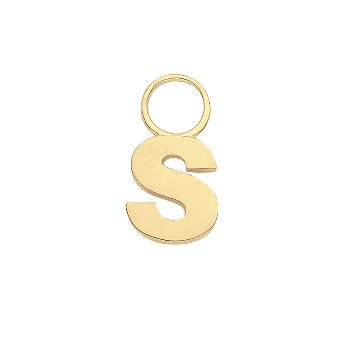 Gold Initial Earring Charm S