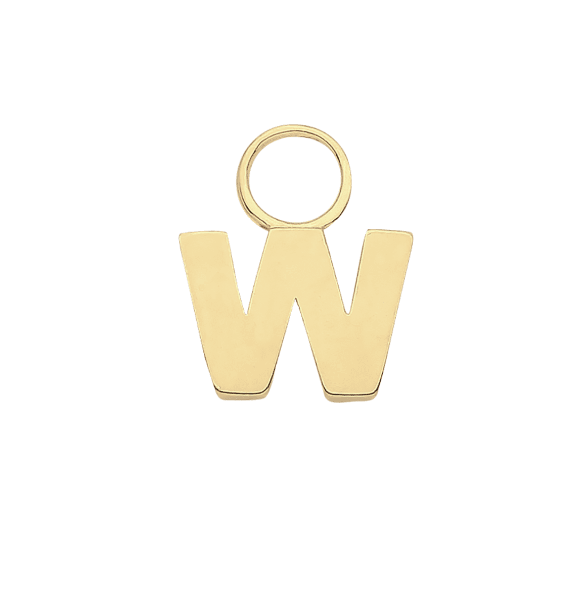 Gold Initial Earring Charm W