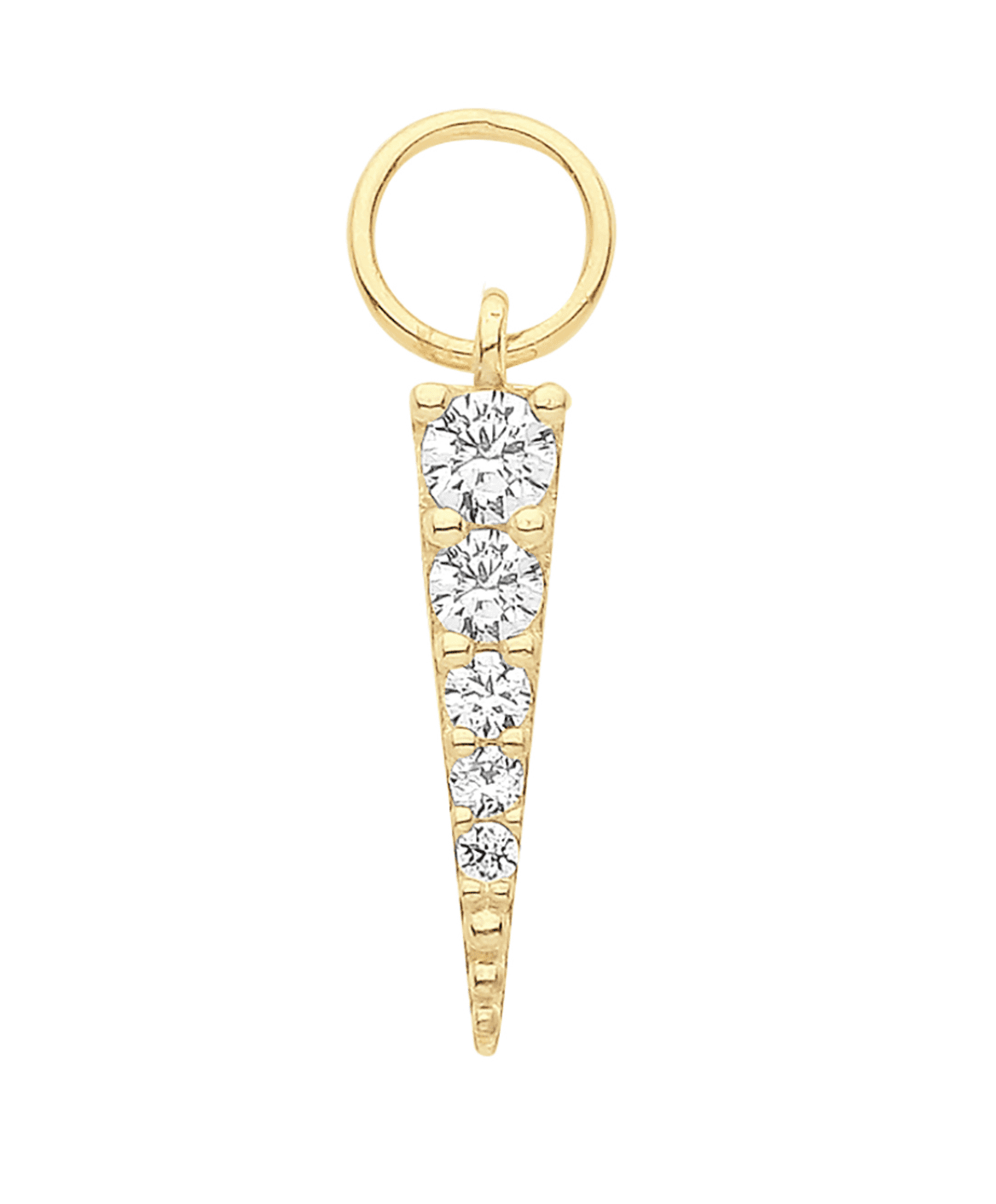 Gold CZ Spike Earring Charm