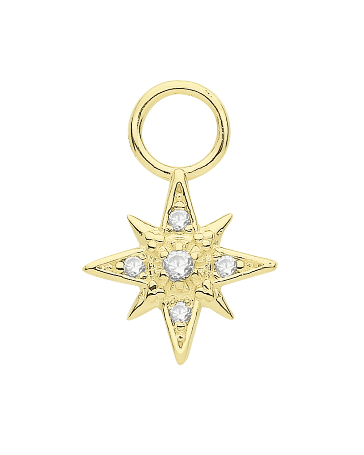 Gold CZ Star Earring charms