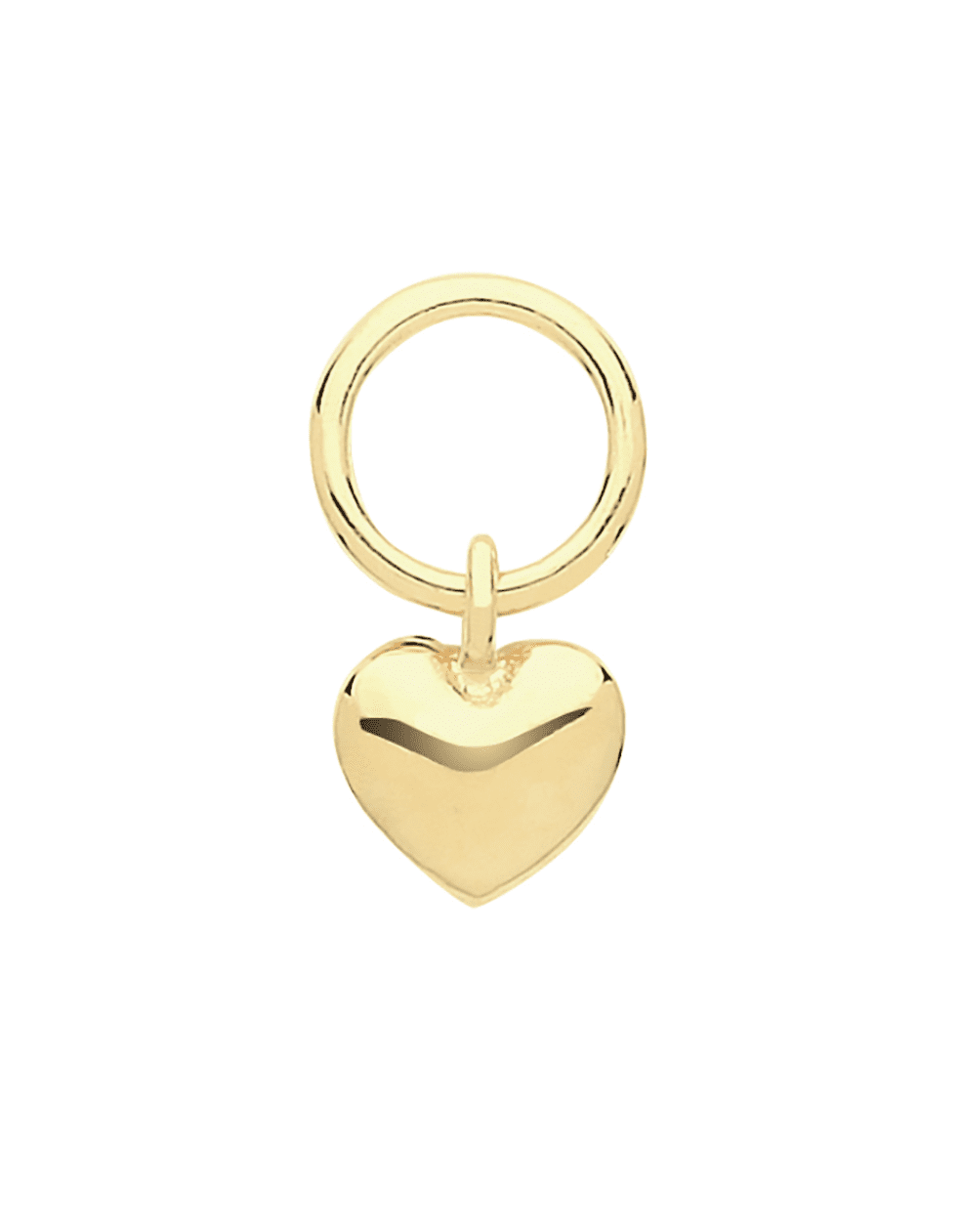 Gold Heart Earring Charm