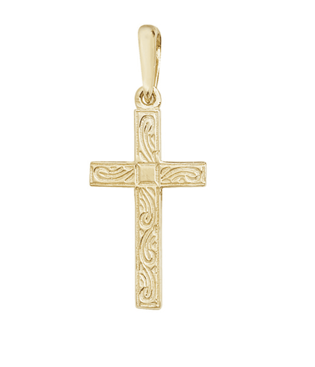 Engraved Cross Pendant
