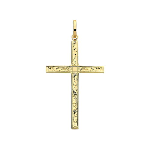 Cross H Engraved Pendant