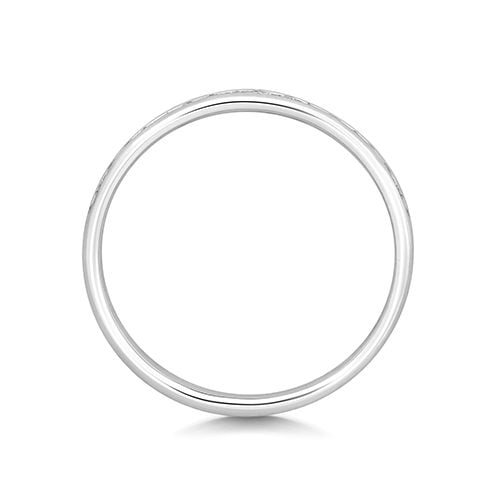 Platinum Eternity Diamond Wedding Band Ring 75% Pave Set - 2.2MM - Image 2