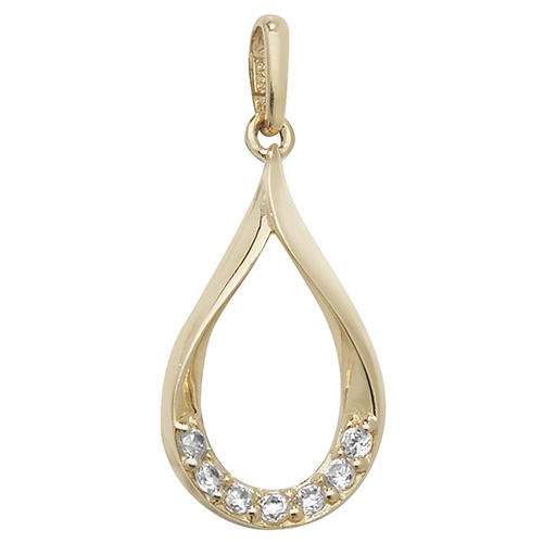 Tear Drop CZ Pendant