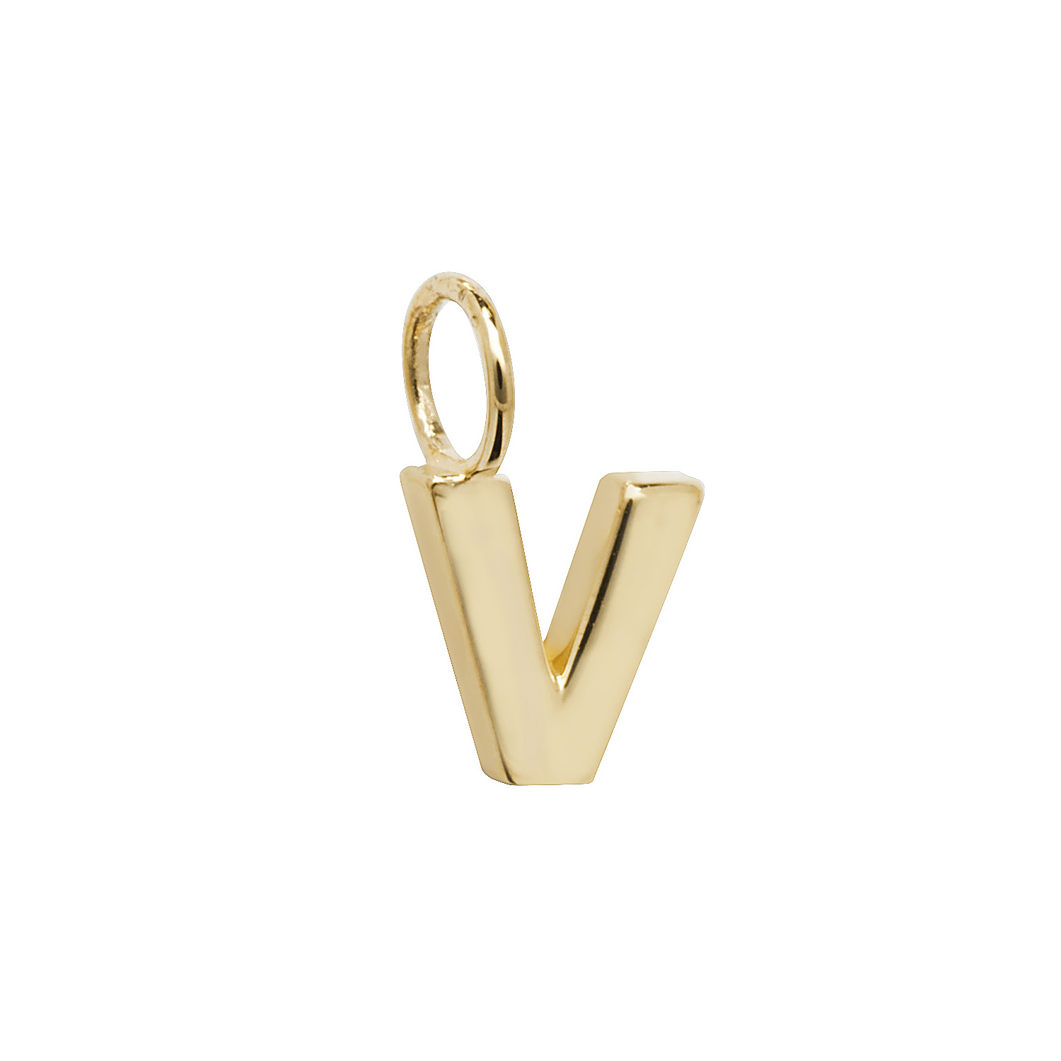 Initial V Pendant Charm