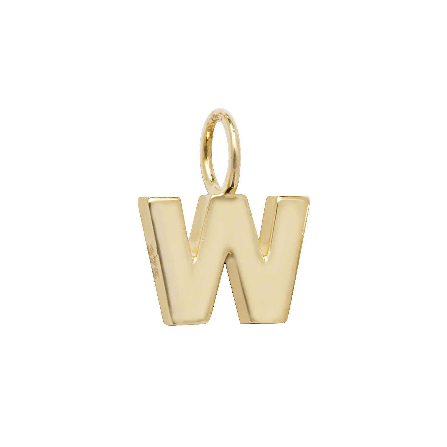 Initial W Pendant Charm
