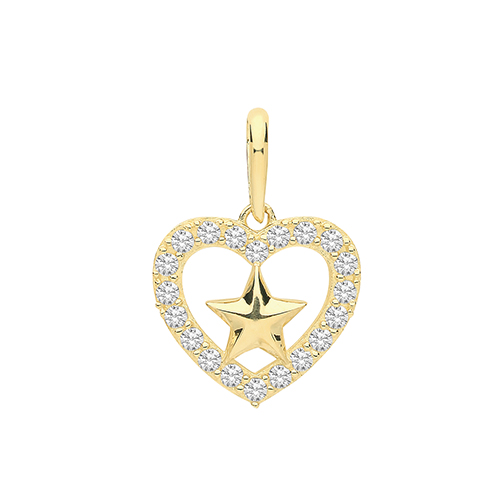 Heart and Star Pendant