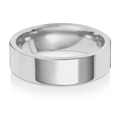Platinum Wedding Ring Traditional Court Band 6mm - Image 2