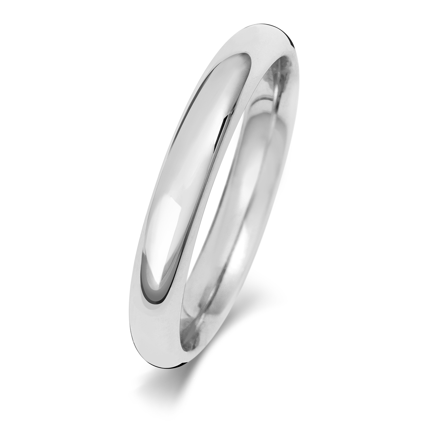 Platinum Wedding Ring Traditional Court Band 4mm - Image 2