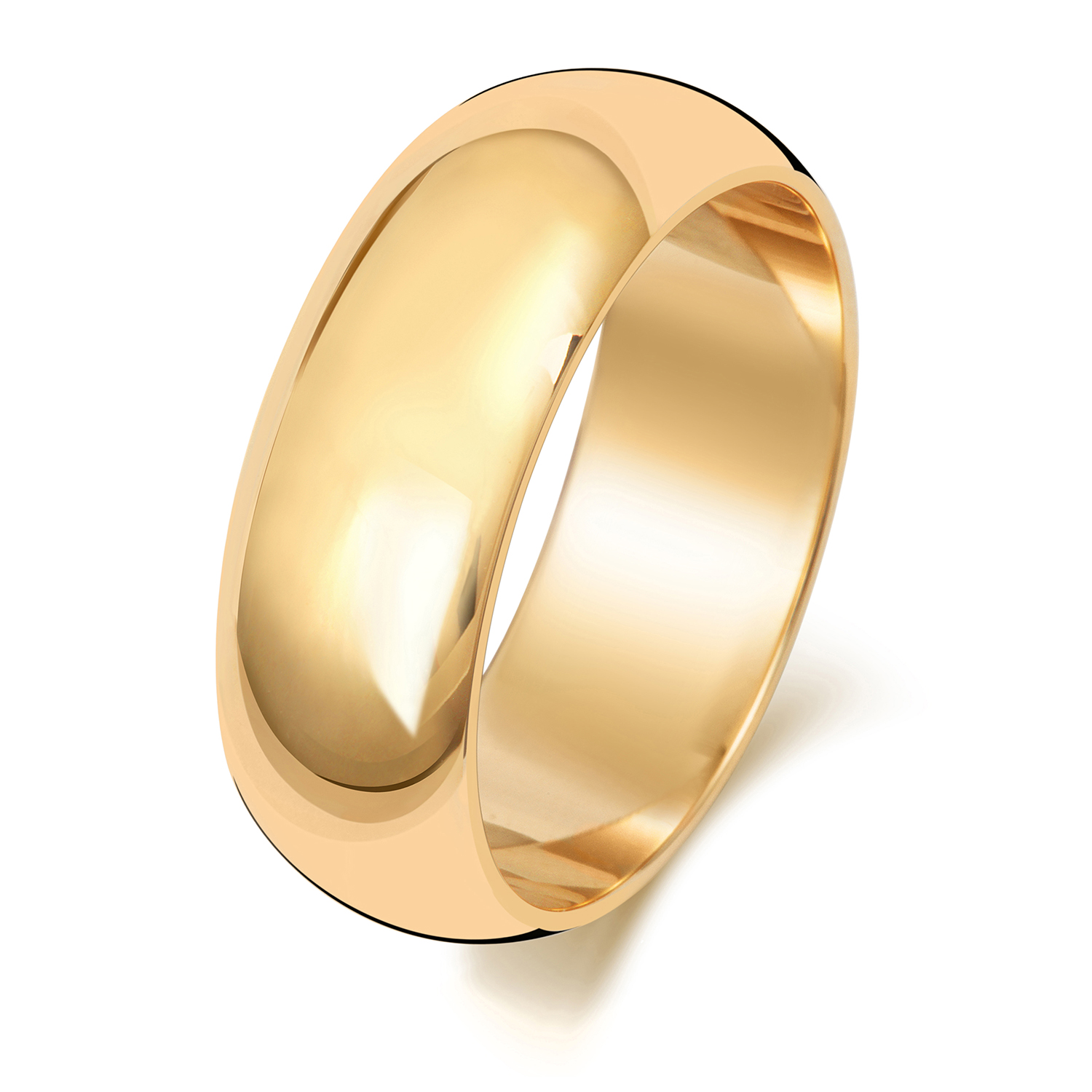 18ct Yellow Gold Wedding Ring D Shape Band 7mm - Image 2