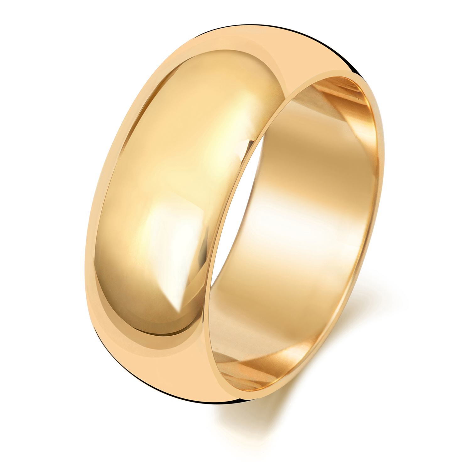 18ct Yellow Gold Wedding Ring D Shape Band  8mm - Image 2