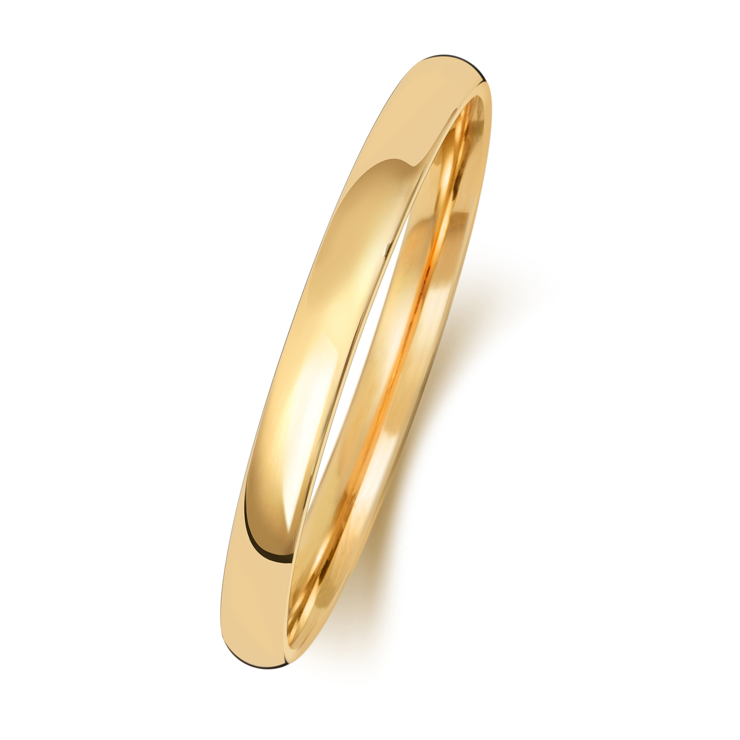 18ct Yellow Gold Wedding Ring Slight Court Band 2mm - Image 2