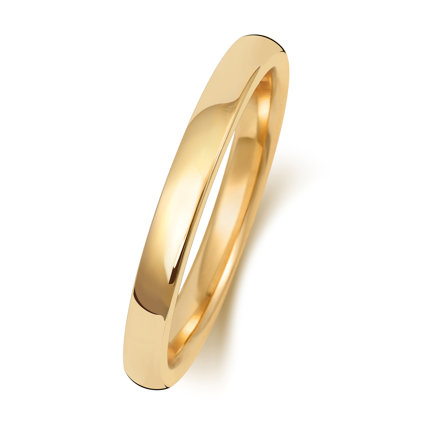 18ct Yellow Gold Wedding Ring Soft Court Band 2mm - Image 2