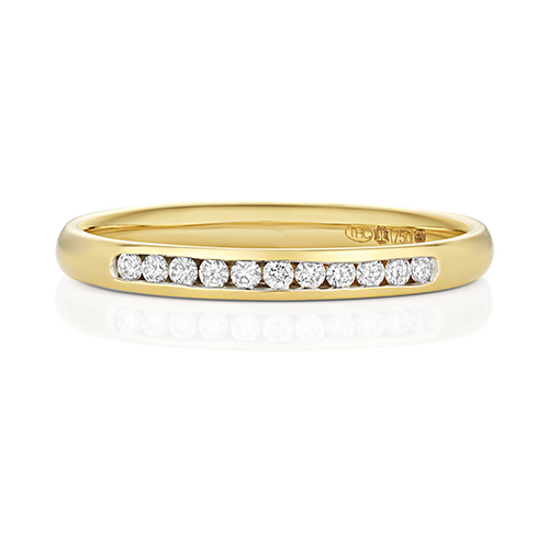 18ct Yellow Gold Eternity Ring With Channel Set Diamonds