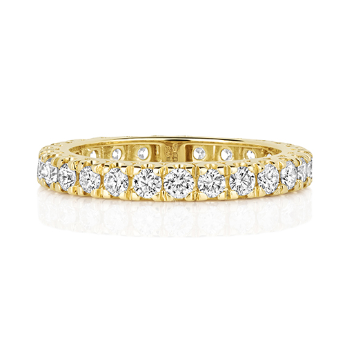 18ct Yellow gold Eternity Ring With Claw Set Diamonds