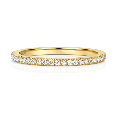 18ct Yellow Gold Full Eternity Ring with Claw Set Diamonds