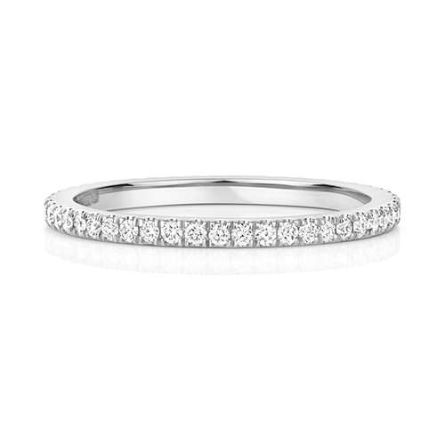 18ct white Gold Full Eternity Ring with Claw Set Diamonds